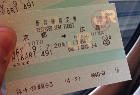 JR ticket reservado